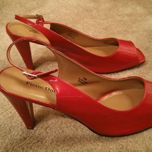 Red Slingback Sandals